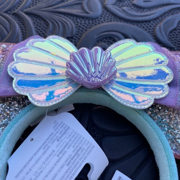 Disney Parks Princess Ariel Seashell Minnie Headband Ears Little Mermaid BNWT - Picture 4 of 6